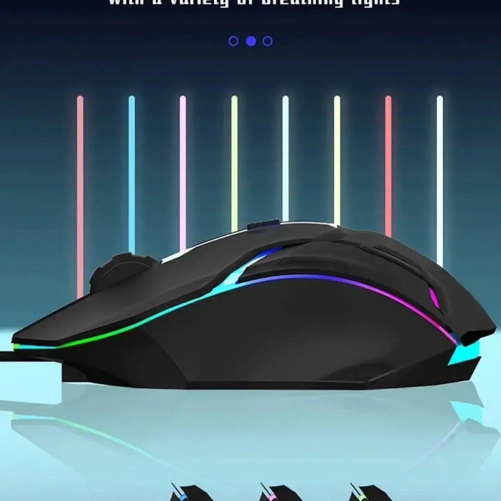 USB RGB Breathing Light Effect Gaming Mouse Wired Mouse Mice Professional Optical Wired Mouse For Computer Laptop PC Home Office