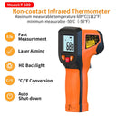 T600 T600A Digital Non-Contact Infrared Laser Thermometer Temperature Gun -50~600°C 12:1 D:S Backlit LCD Industrial HVAC Cooking