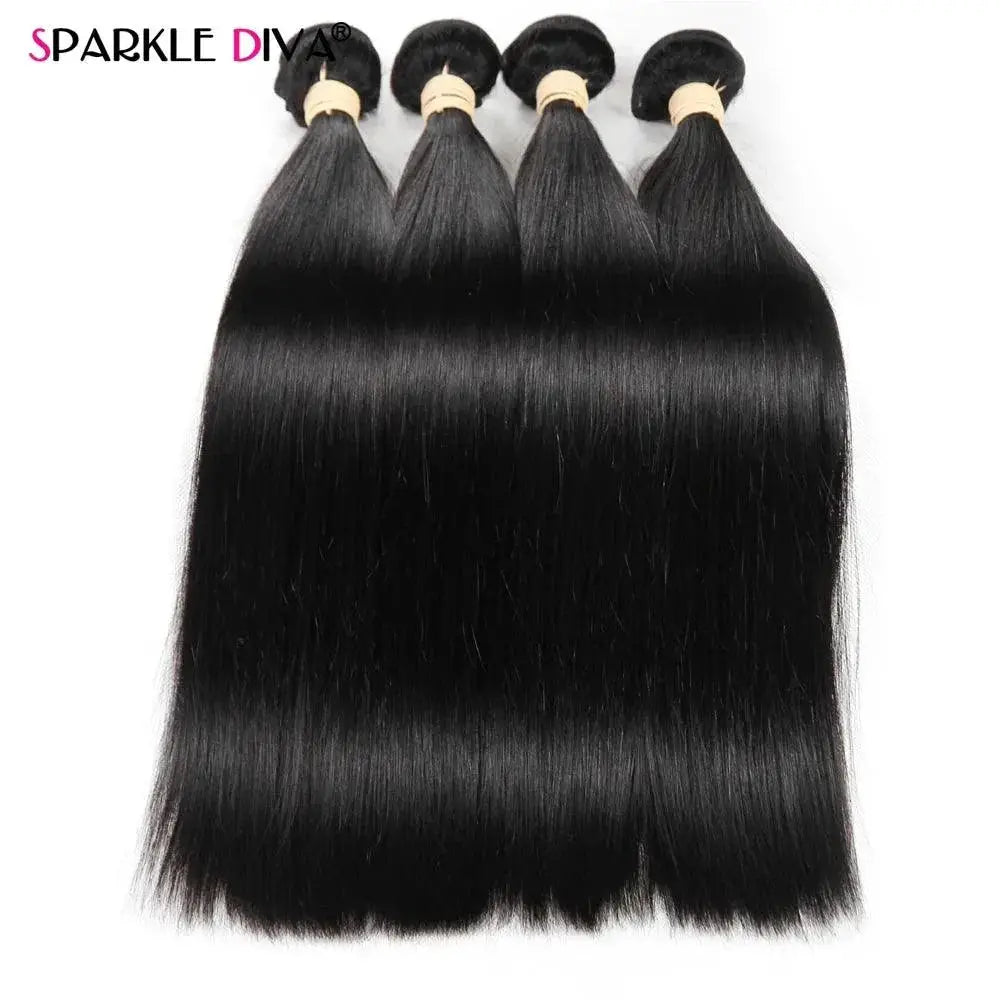 Straight Brazilian Remy Hair Bundles 50G Extensions