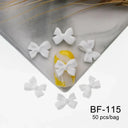 Ribbon Bow Nail Art Kit Elegant Black White Design Set