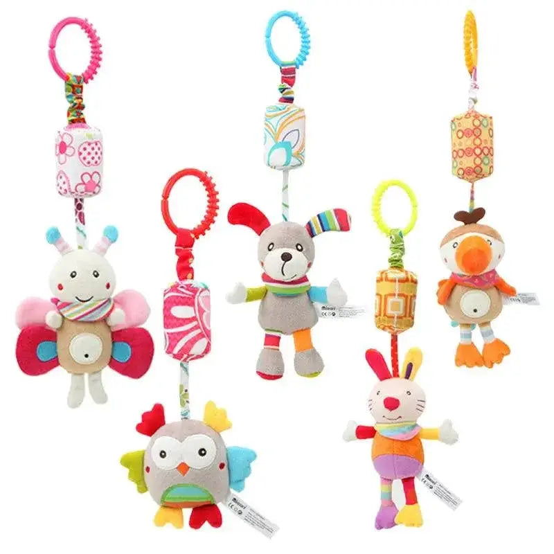 Sensory Plush Animal Rattle Teether Toy For Babies