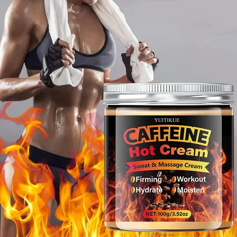 Body Warming Massage Cream - Firms skin, deeply moisturizes, contains collagen, hyaluronic acid, caffeine, retinol, and niacinam