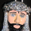 Iced Out Enamel Jesus Face