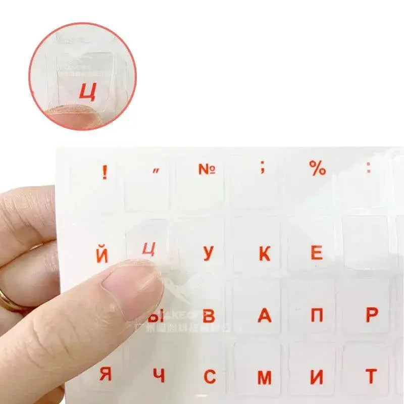 Russian Keyboard Stickers Waterproof Dustproof For Typing