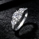 Three Stone Moissanite Ring