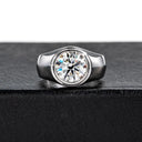 Unisex Moissanite Silver Ring Set