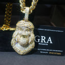 Gold CZ Crown Thorns Pendant
