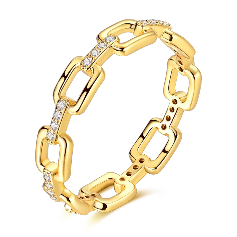 Sterling Silver Ring Gold Color