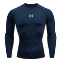 Men Running Compression T-Shirt Long Sleeves Athletic Tops