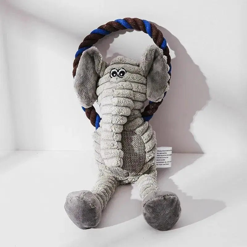 Dog Plush Squeaky Chew Toy for Clean Teeth and Play
