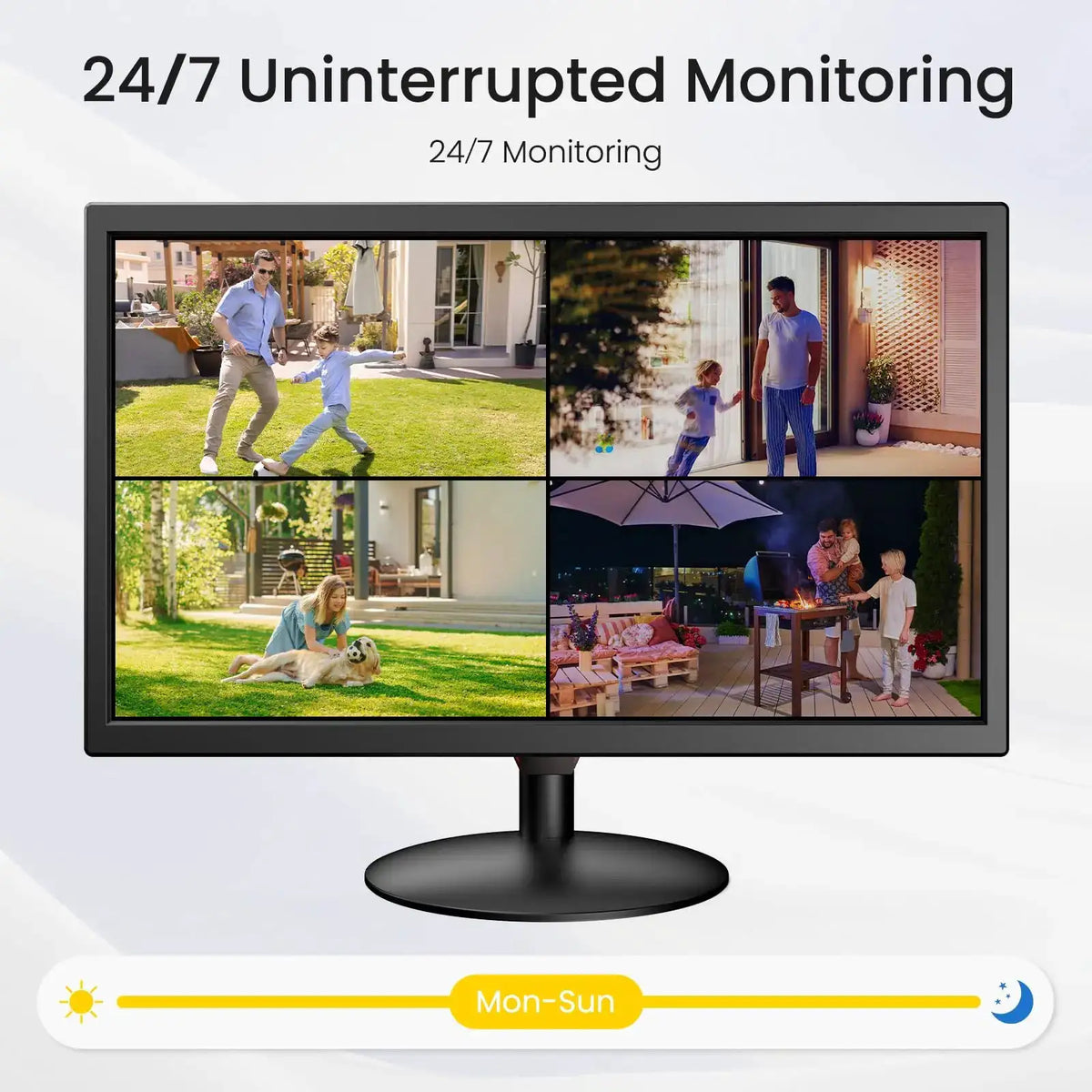 Eyoyo 21.5 Inch Desktop Monitor 1920*1080 FHD 75Hz IPS Display HDMI VGA BNC AV USB Inputs VESA Wall Mount Eye Protection Computer Screen For Office Home Surveillance