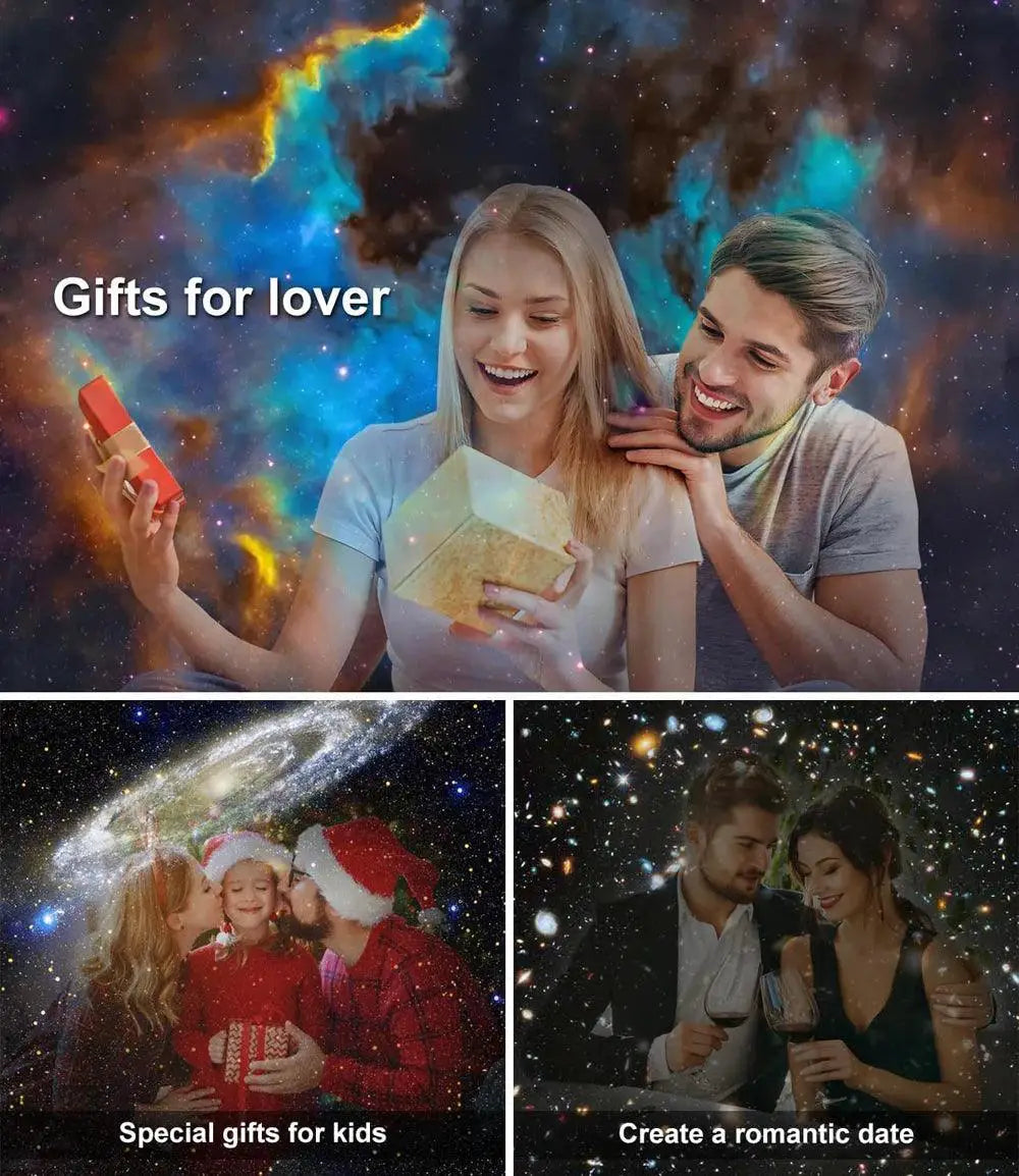 Galaxy Star Projector Night Light 360 Degree Rotating Lamp