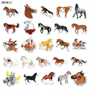 Cartoon Horse Stickers: Whimsical Decals Set for Fun Decor