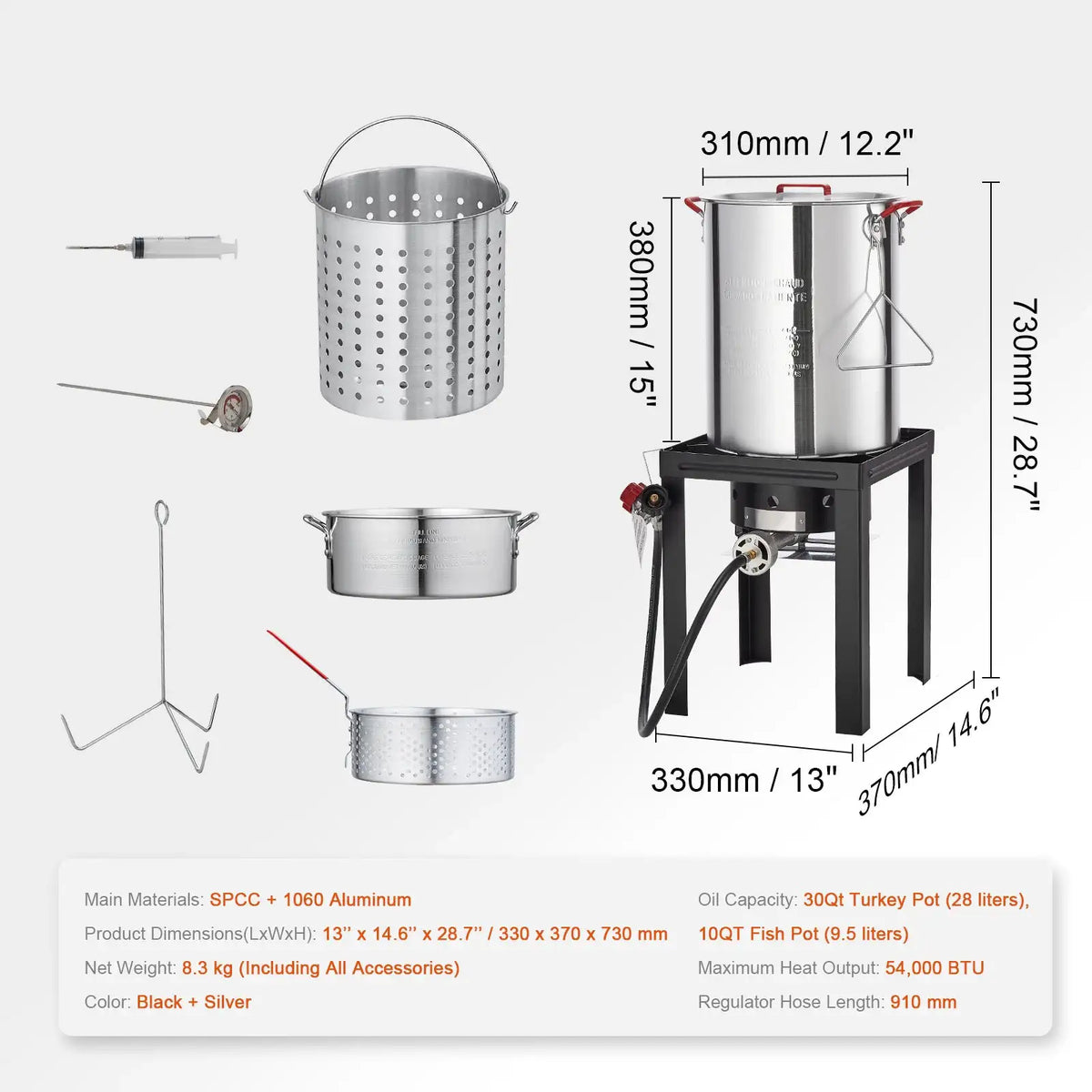 SucceBuy Gas One Turkey Fryer Propane Burner Complete Kit Qt. — product view 7