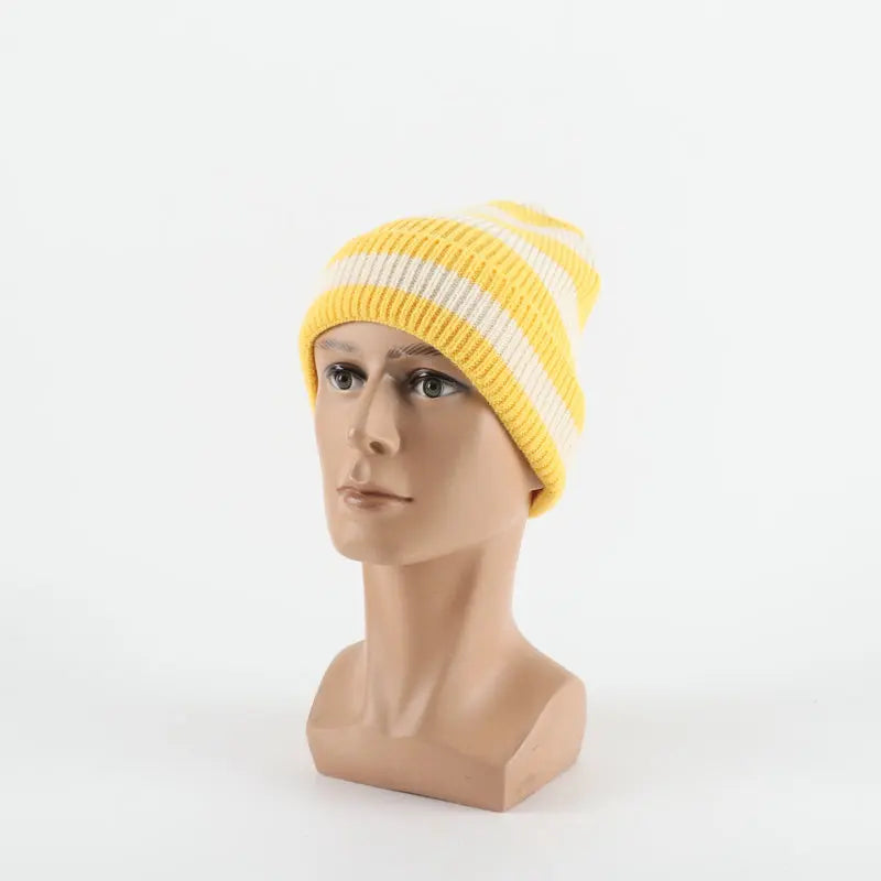 Striped Colorblock Knit Winter Hat