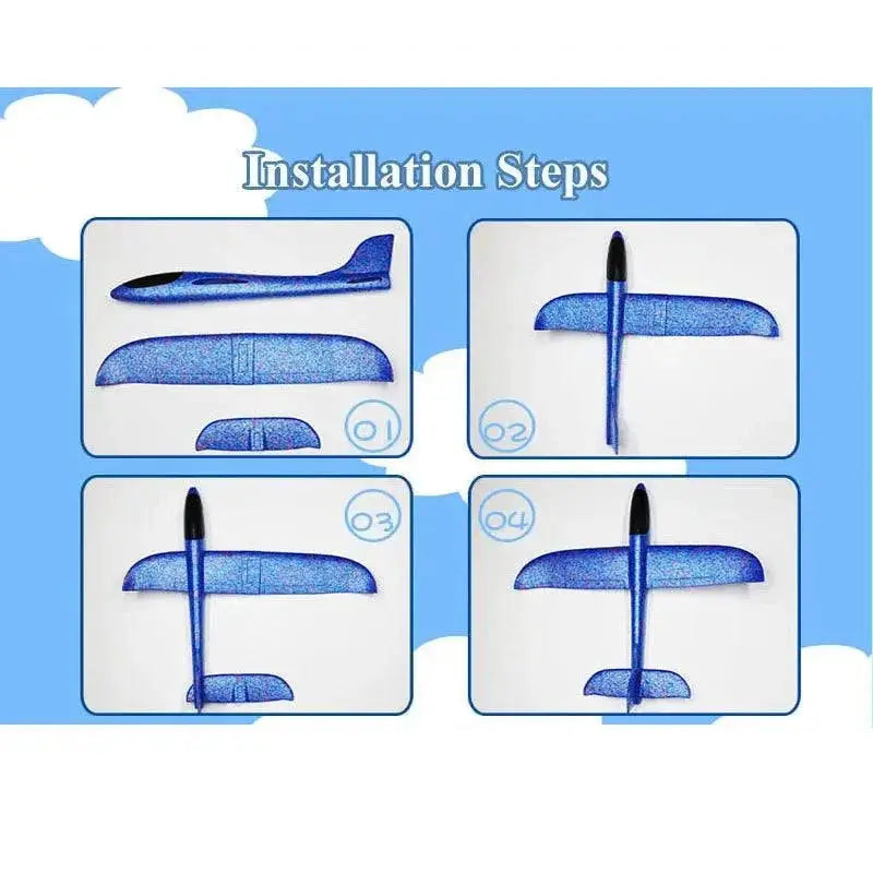 Foam Glider Airplane Hand Launch Toy for Kids Boys