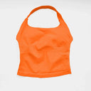 NCLAGEN Gym Halter Top Longline Strappy Yoga Wear