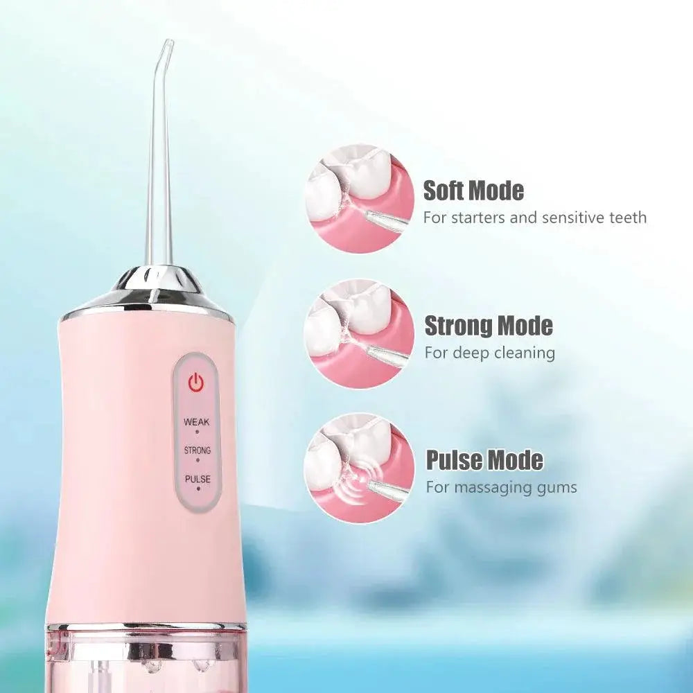 Portable USB Rechargeable Dental Water Flosser With 4 Tips