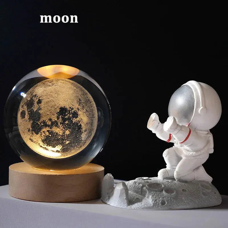 3D Galaxy Crystal Ball LED Night Light Cosmic Moon Lamp