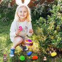 12/24/36pcs Easter Fillable Eggs Colorful Plastic Eggshell Decor