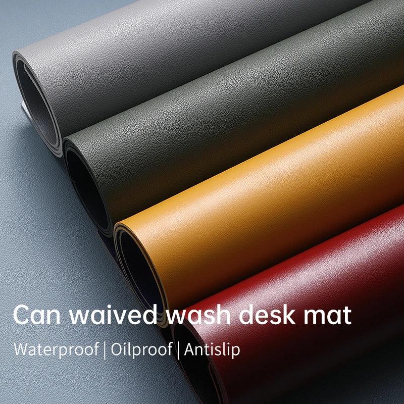 Home Office Mouse Pad Gamer Waterproof PU Leather Desk Mat