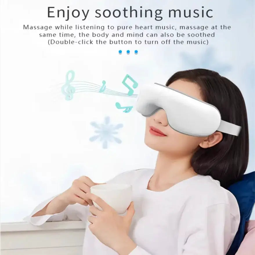 Smart Eye Massager Eye Mask Airbag Compression Vibration Foldable Eye Care Device Relaxation Massage Tool for Home Office