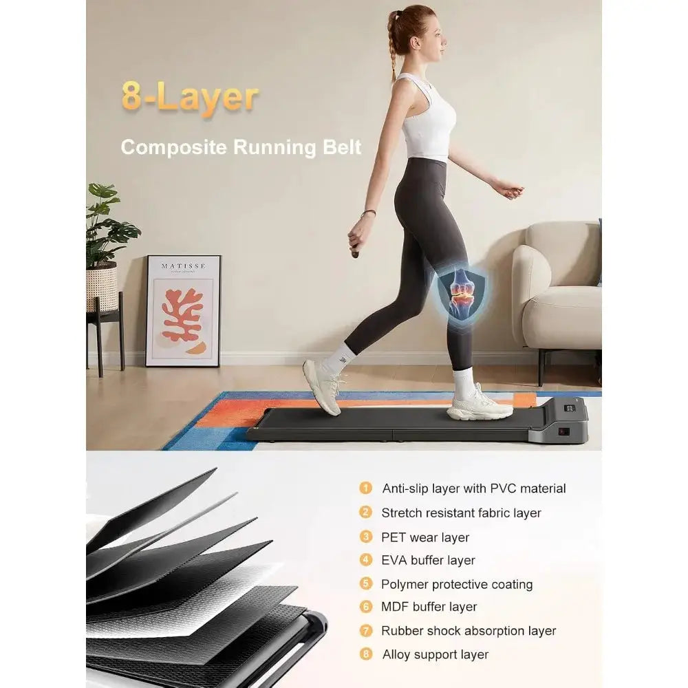 Foldable Walking Pad Treadmill with Compact Design for Home Office Use