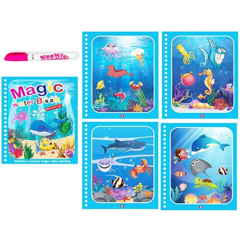 Magical Water Drawing Book Reusable Coloring Toy For Kids
