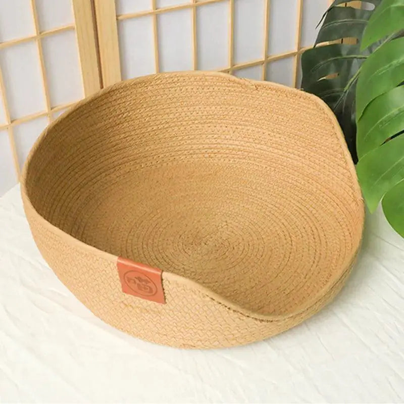 Hoopet Bamboo Weaving Pet Bed Kennel For Cat Dog Sofa