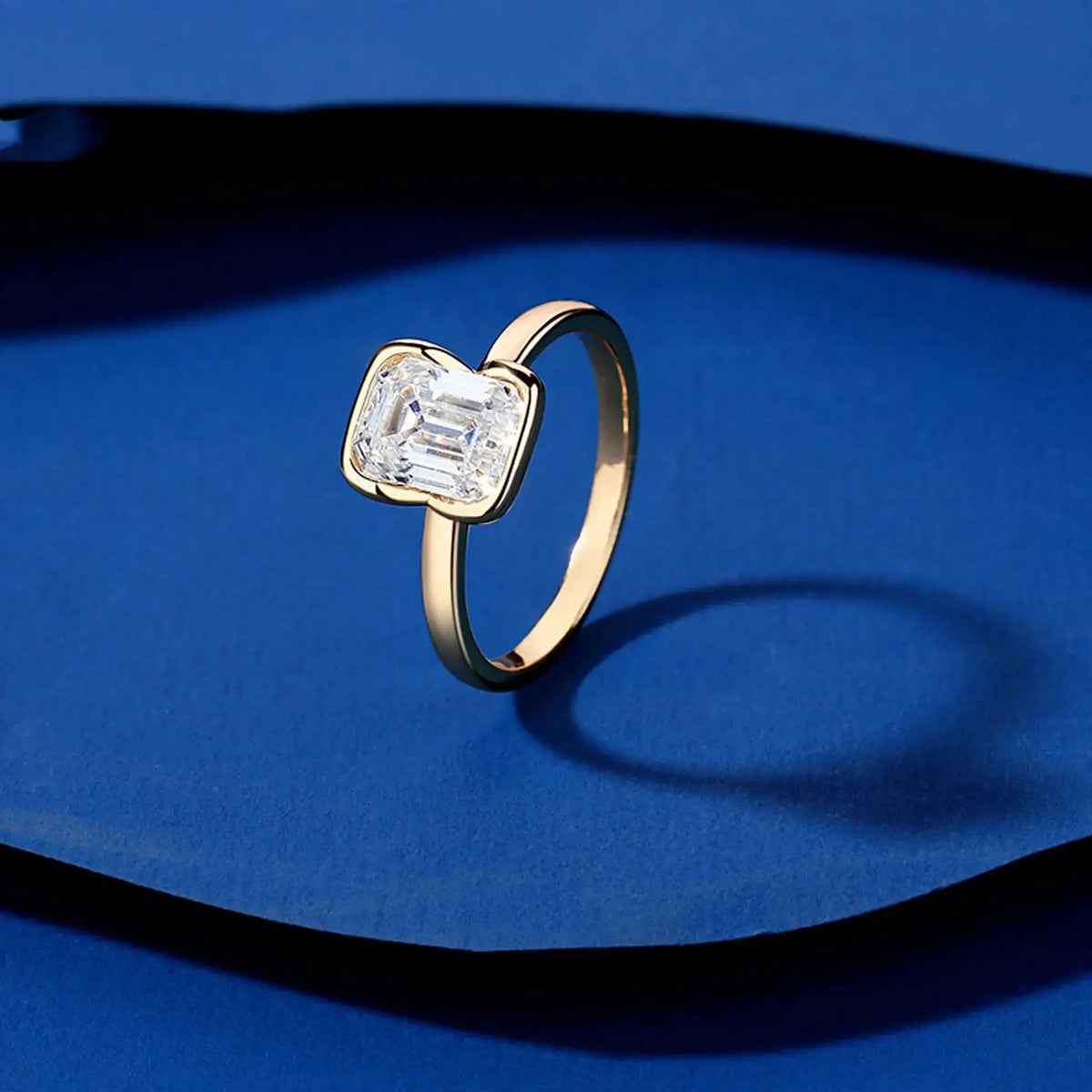 Sterling Silver Silver Square Moissanite Ring — product image 4