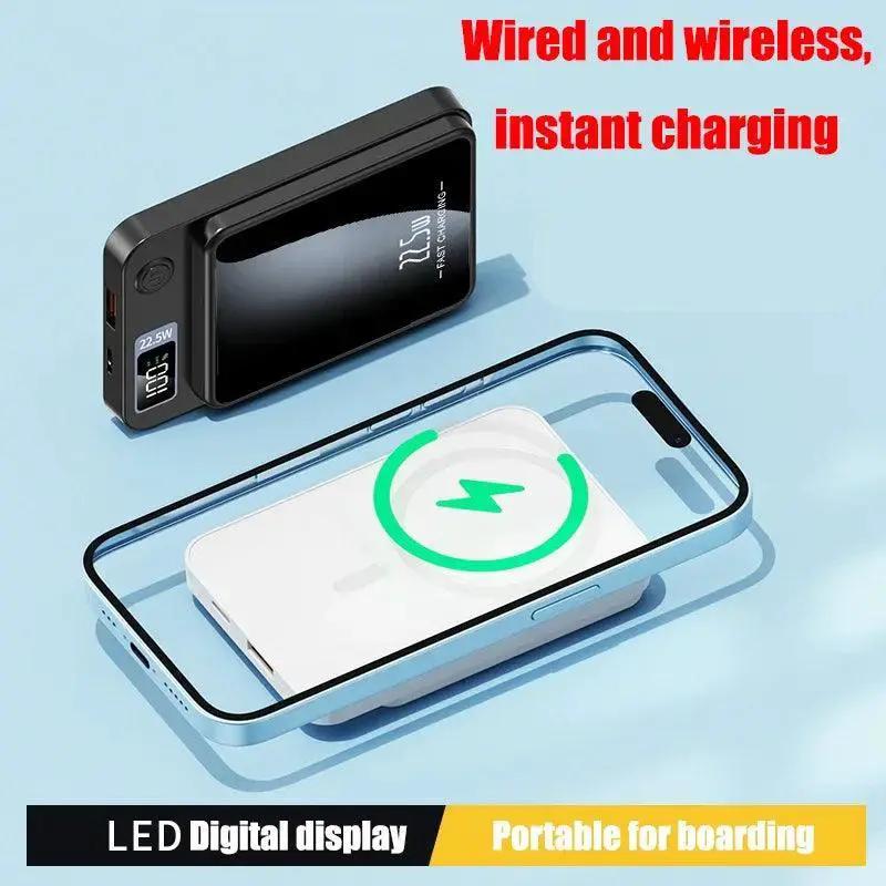 100000mAh Magnetic Qi Wireless Charger Portable 22.5W Fast - OurLum.com