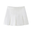 ZEVITY High Waist Pleated Culottes Shorts Chic Summer Style