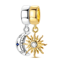 Golden Charm Bead Sterling Silver