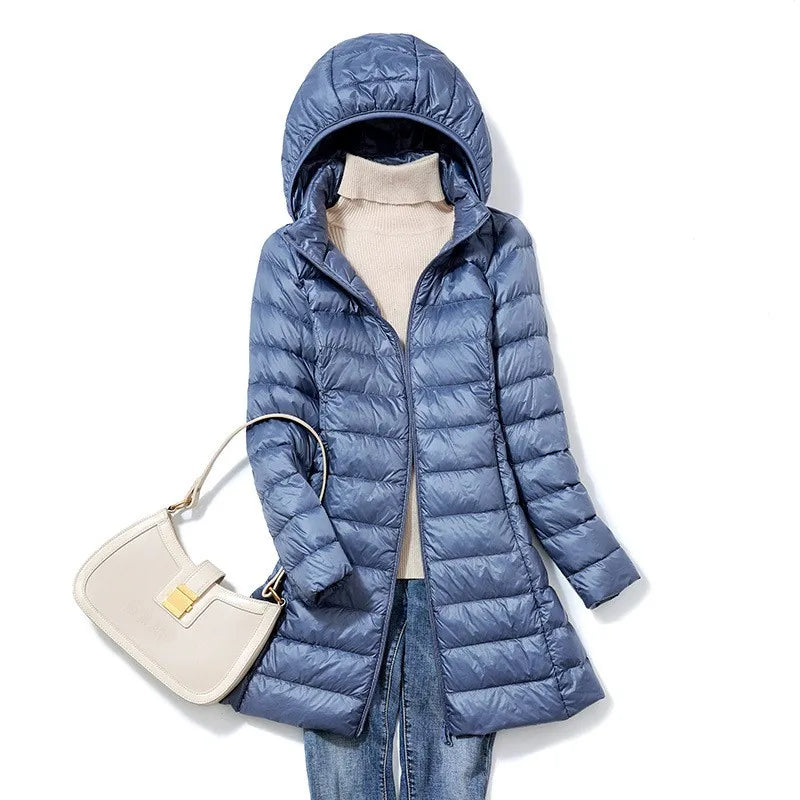 Detachable Hood Fitted Puffer Jacket