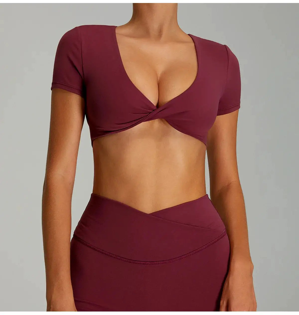 Sexy Sports Shirts Breathable Short Sleeves Workout Tops Fitness Female Backless Yoga Clothing Sport Crop Tops Women Gym Top