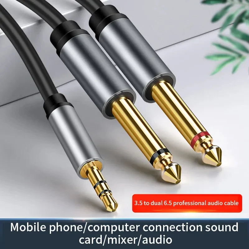 Double Trs Cable Aux Adapter