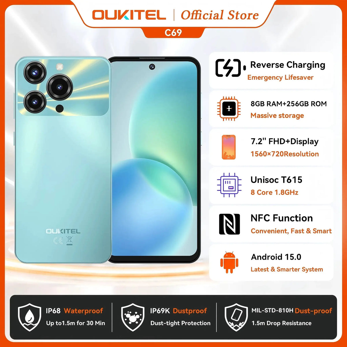 Oukitel Unlocked Android Phone — product view 9