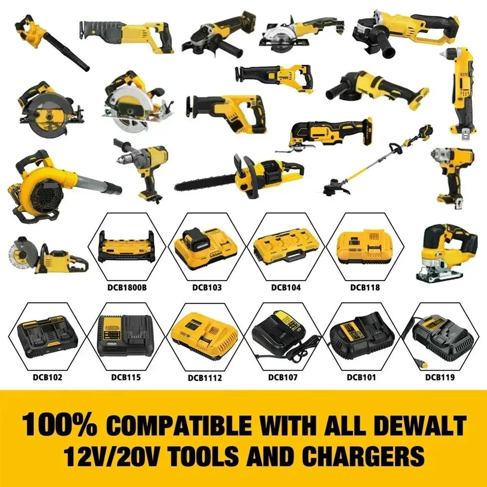 DCB200 8000mAh High Capacity Lithium Battery for 18V Tools