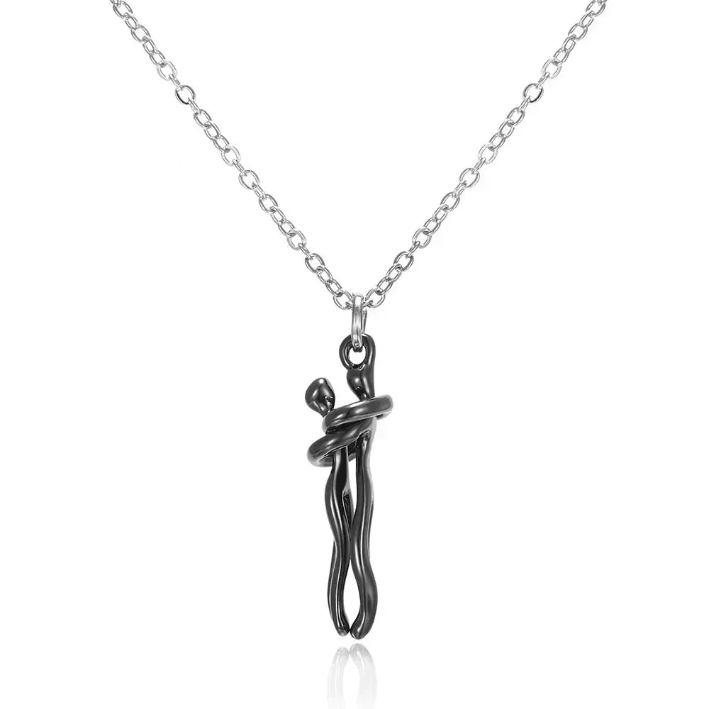 Durable Hug Pendant Choker for Couples — product view 13