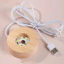 3D Crystal Ball Crystal Planet Night Light DIY Laser Engraved