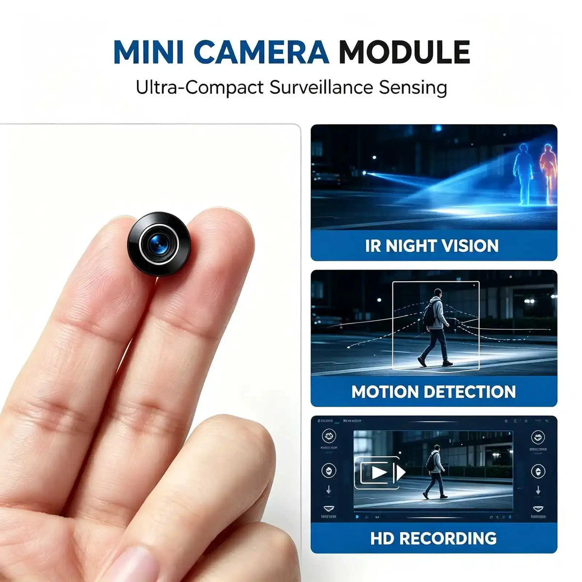 Mini WiFi Security Camera, Ultra HD tiny surveillance E6 4K — product view 1