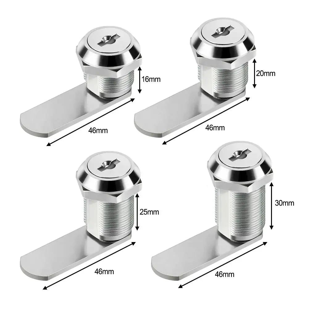 Drawer Cabinet Lock Mail Box Locker Cam Lock Cupboard Door Tongue Lock With 2 Key Furniture Hardware