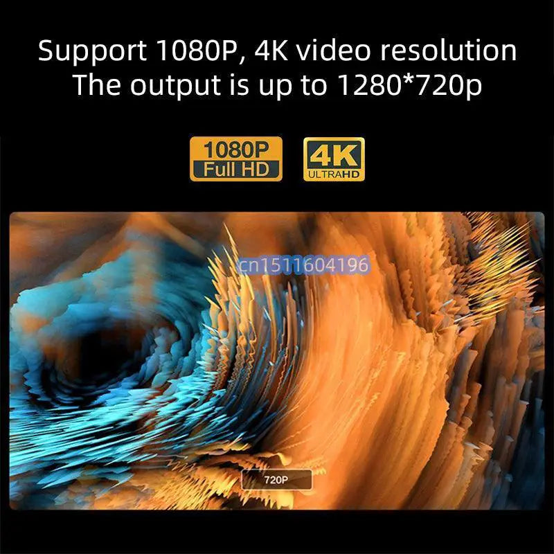 4K Portable Mini Projector With WiFi And Bluetooth Compact