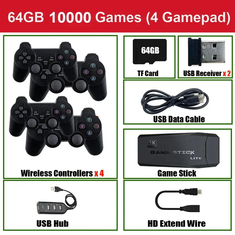 Video Game Console 64G Built In 20000 Games Retro Gift