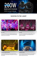 150W/160W/200W Versatile 3-in-1 LED Moving Head Light