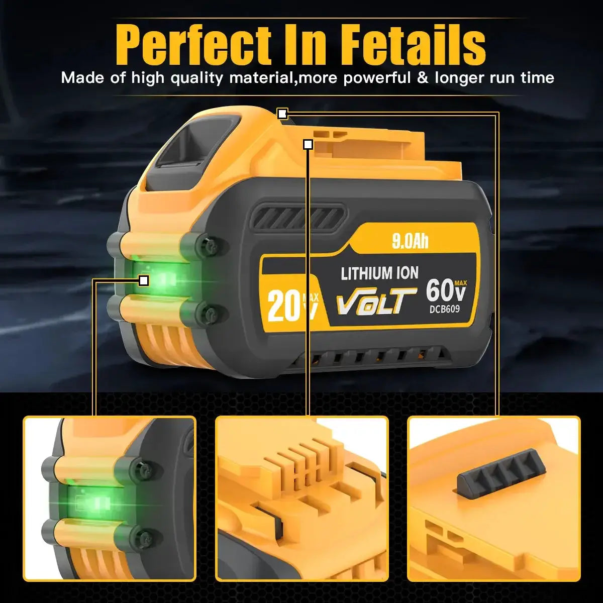 20V 60V Screwdriver Battery High Capacity Power Tool Battery