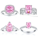 Sterling Silver Silver Moissanite Cocktail Ring