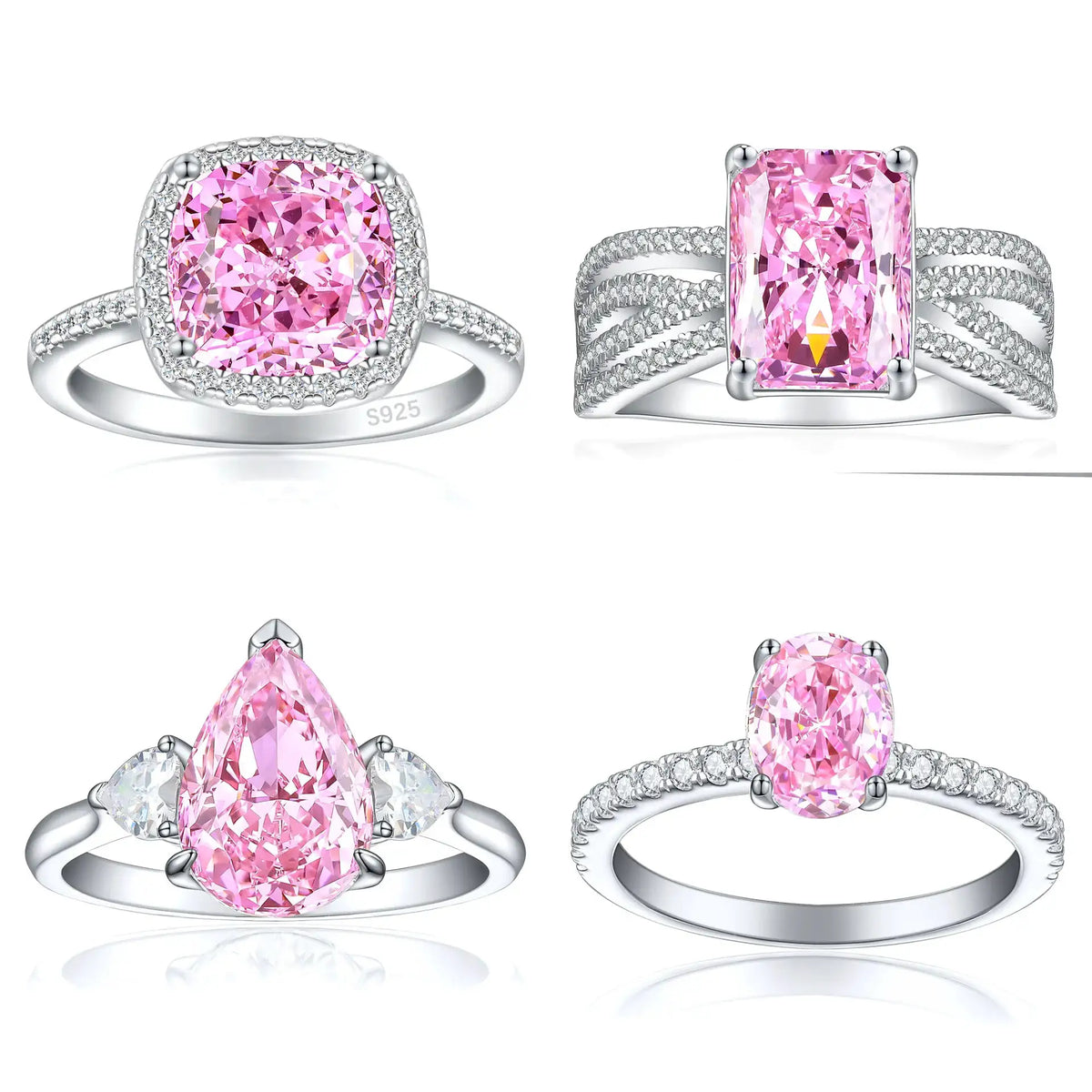 Sterling Silver Silver Moissanite Cocktail Ring — product image 3