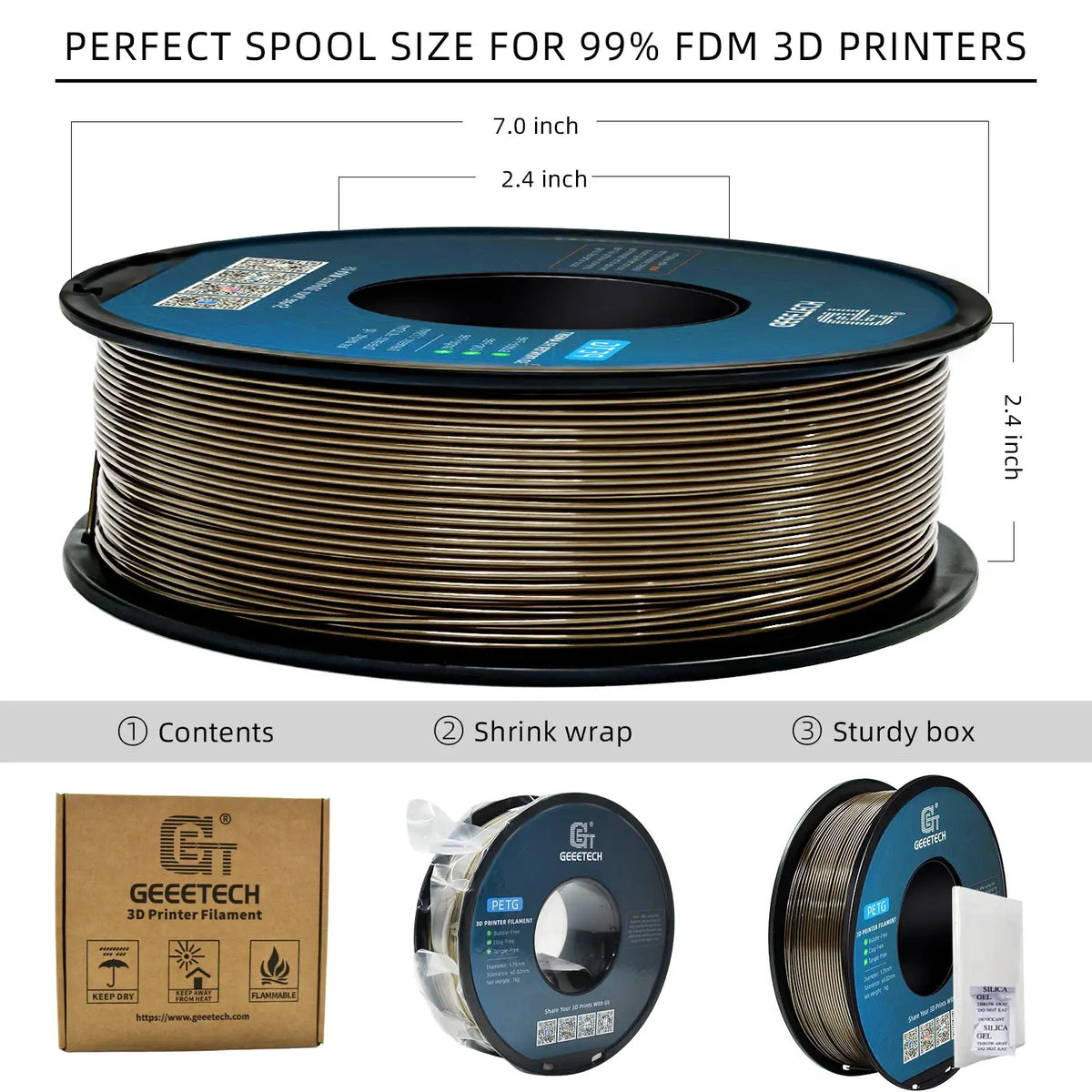 Metallic PETG Filament for Display Prints — product view 4