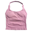 Breathable Gym Top Women Seamless Strappy Tank Bra